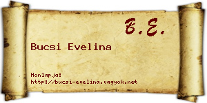 Bucsi Evelina névjegykártya